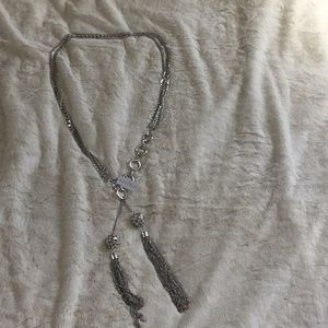 Silver White House black market statement necklace